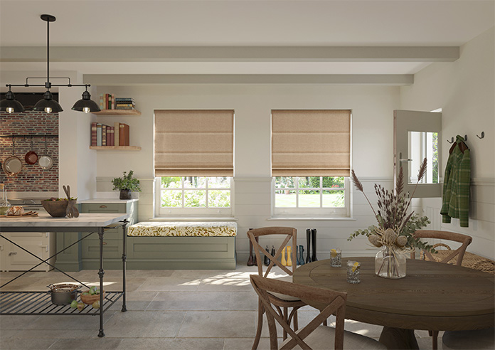Carron, Woven Jute - Motorised Roman Blind - Image 8